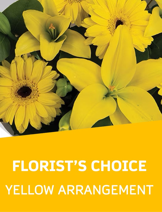 YELLOW FLORIST CHOICE ARRANGEMENT
